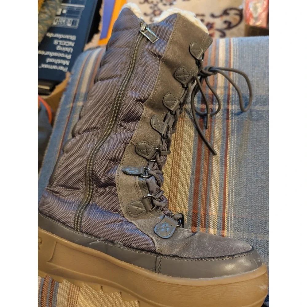 Pajar GREENLAND Tall Insulated Waterproof Boot Womens US 8-8.5 Gray Winter Boots